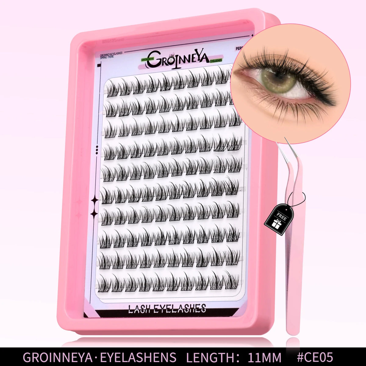 GROINNEYA C-Curl Cluster Eyelashes