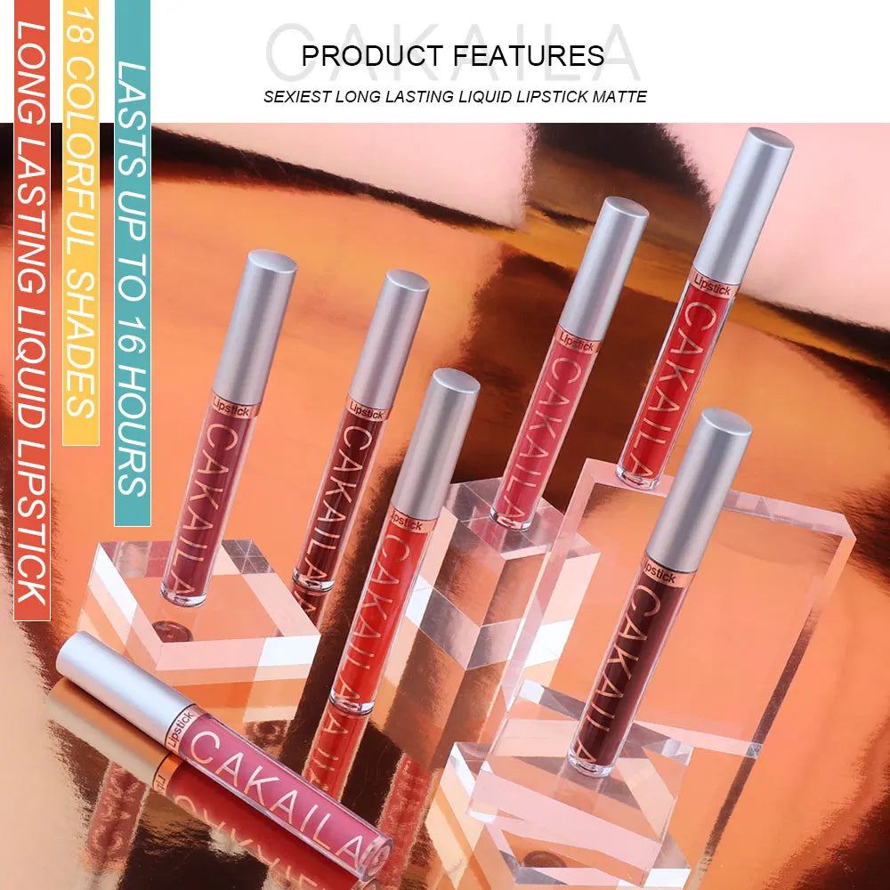 CAKAILA 6-Color Liquid Matte Lip Gloss Set