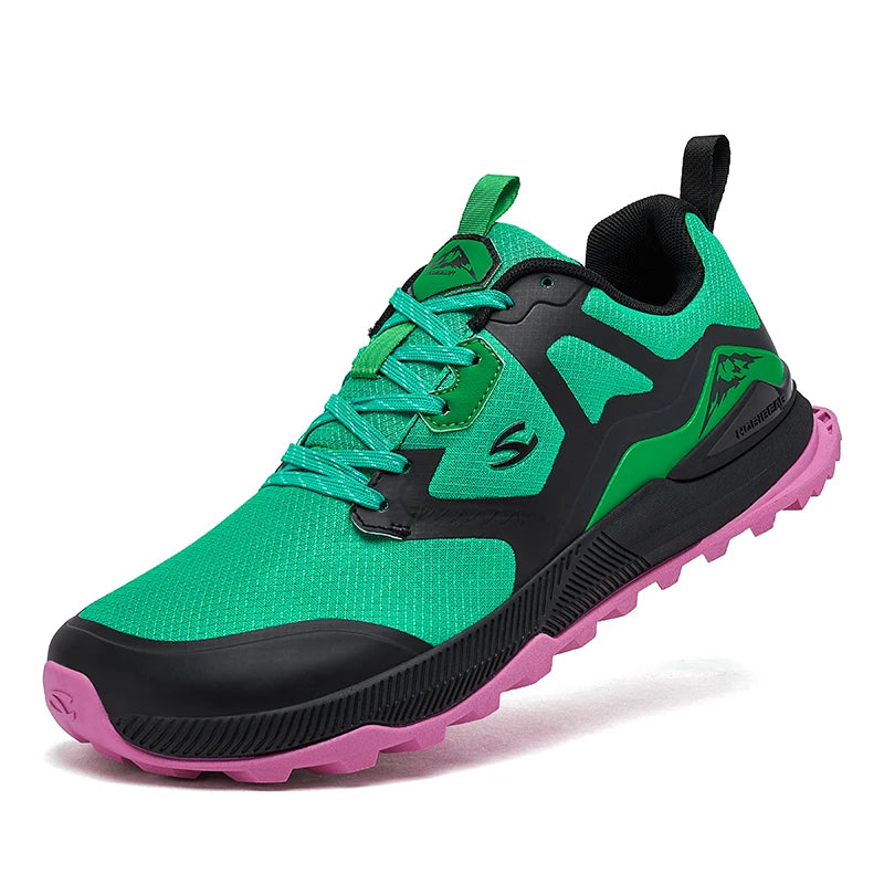 HOBIBEAR Hiking Sneakers Lace-Up Artificial Leather Shoes