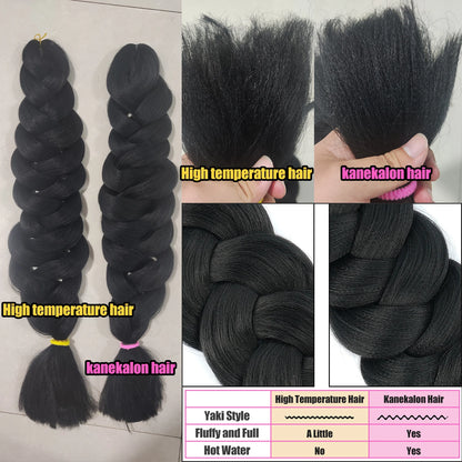 Kanekalon Jumbo Braiding Hair 82 Inch Kinky Straight