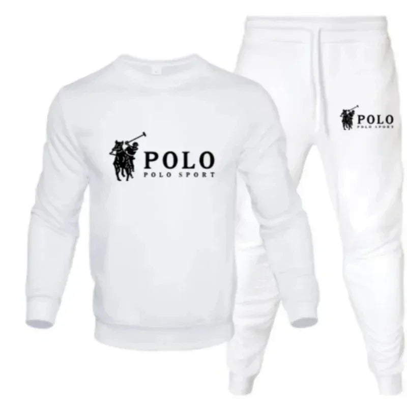 Men's Round-Neck Sweatshirt and Jogging Pants Set