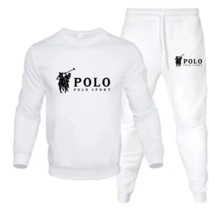 Men's Round-Neck Sweatshirt and Jogging Pants Set
