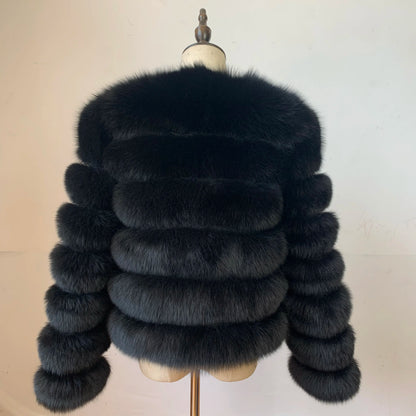 4in1 Real Fox Fur Coat for Women