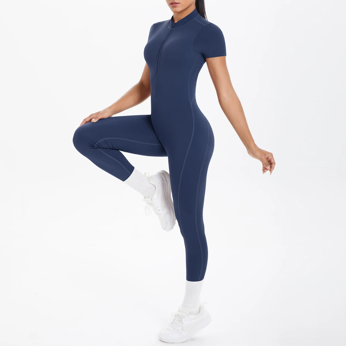 Backless Bodycon Scrunch Jumpsuit for Women Yoga Fitness