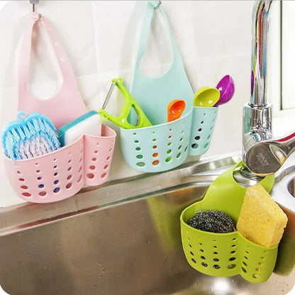 Kitchen Sink Drain Basket Silicone Holder Organizer