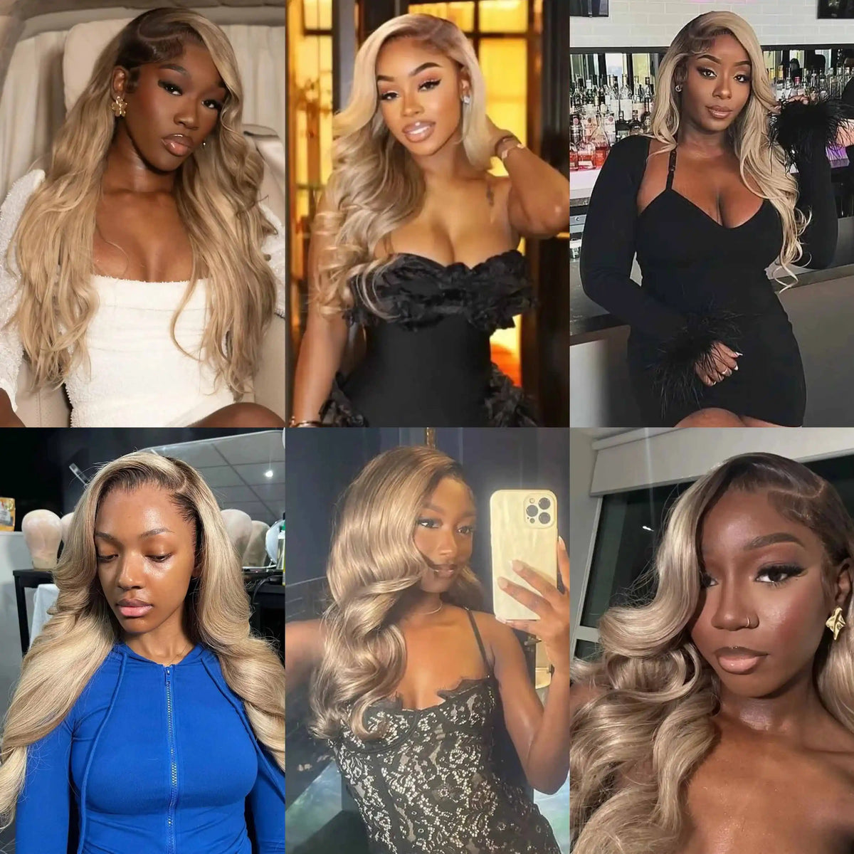 Body Wave Lace Frontal Wig Ash Blonde Human Hair 180 Density