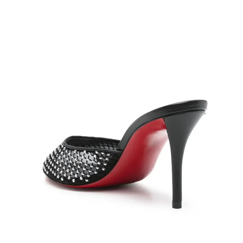 Shoes for Women New Pointed Open Toe Roman Sandals Metal Sexy Women's Shoes Outdoors Slippers 10.5 cm Sandalias Romanas Mujer