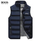 Men's Warm Embroidery Vest for Autumn and Winter