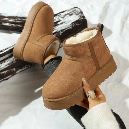 Sheepskin Wool Low-Cut Warm Comfortable Boots for Women