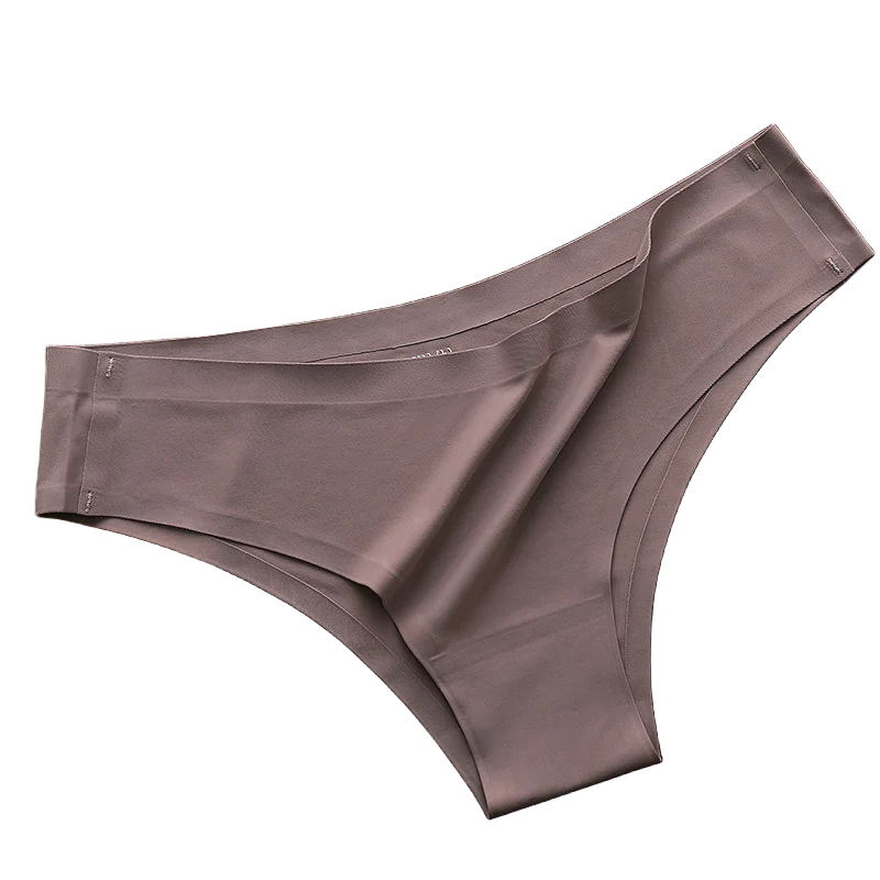 4PCS Seamless Brazilian Panties Cool Ice Silk Low Waist