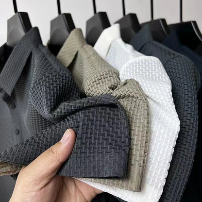 Men's Casual Short Sleeve Solid Color Polo Shirt