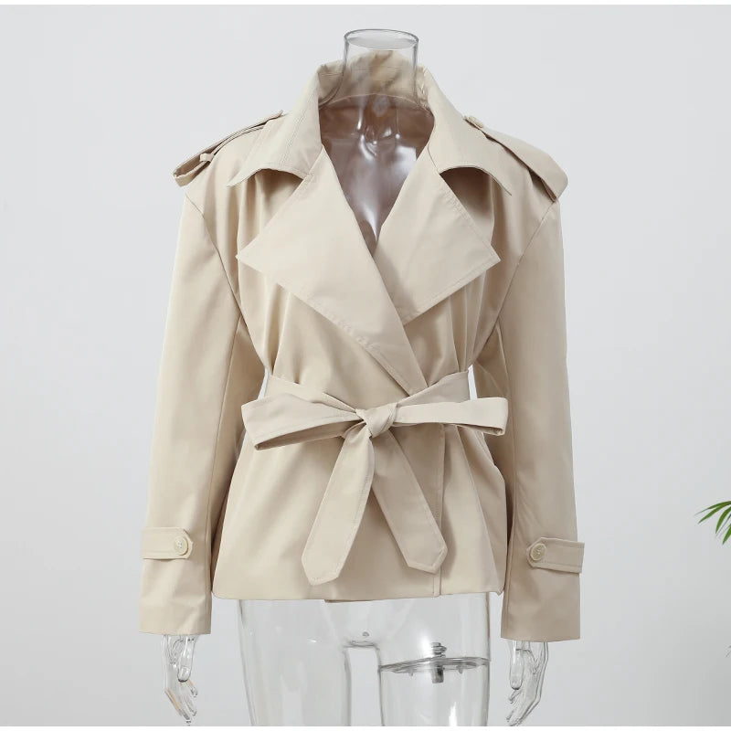Women's Windproof Trench Coat Loose Fit Overcoat