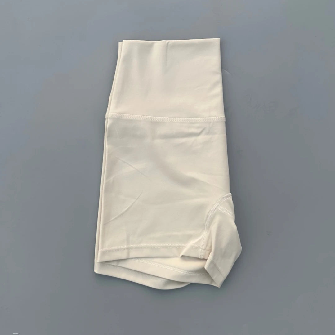 High Waist Yoga Shorts for Women in Solid Color