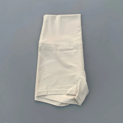High Waist Yoga Shorts for Women in Solid Color