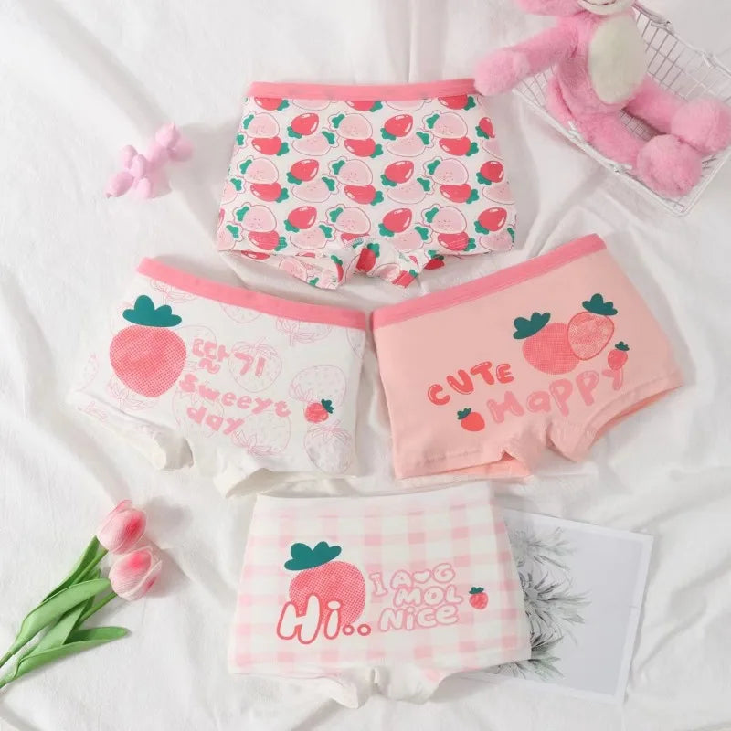 Children's Cotton Boxer Shorts with Cartoon Design