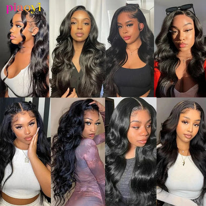 13X6 HD Lace Frontal Body Wave Human Hair Bundles