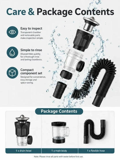 Kitchen Sink Drain Kit ABS and Stainless Steel
