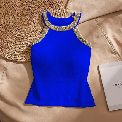 Sleeveless Knitted Vest Shirt Women Camisole