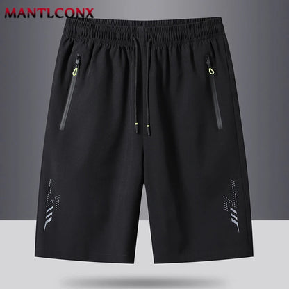 Men's Casual Running Shorts Black Gray Polyester
