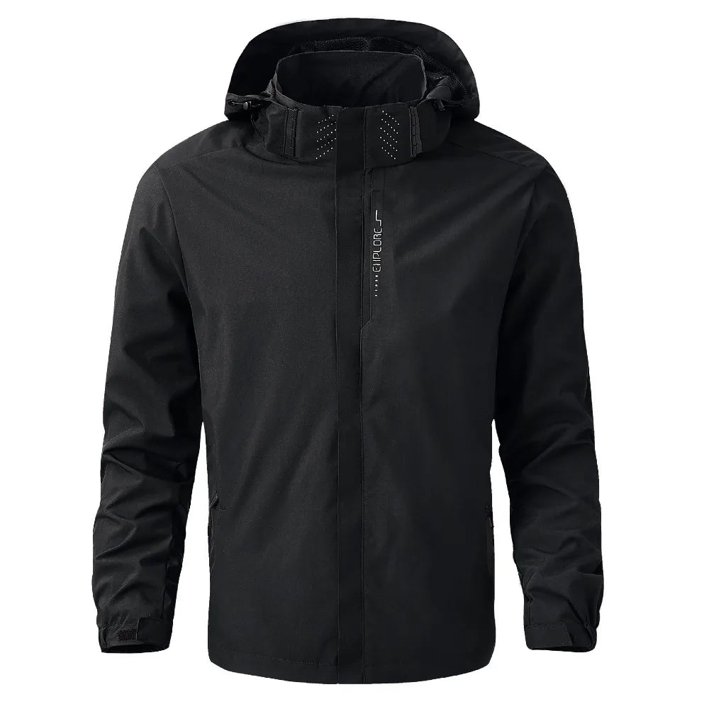 Men's Lightweight Waterproof Hooded Rain Jacket