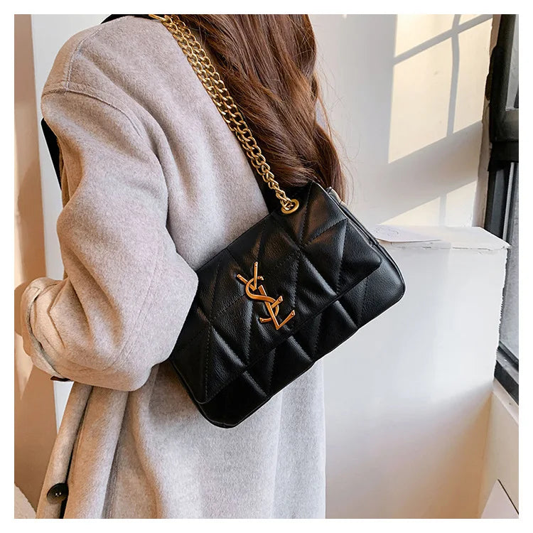 Genuine Leather Mini Square Bag for Women
