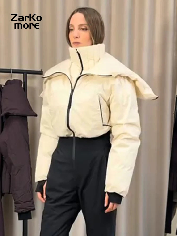 Hooded One-Piece Ski Jumpsuit for Women Windproof Outwear