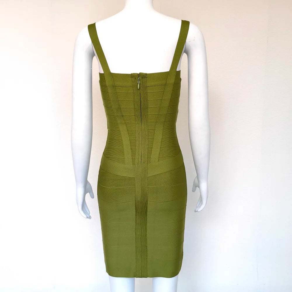 BEAUKEY Blue Mini Bandage Dress for Women XL