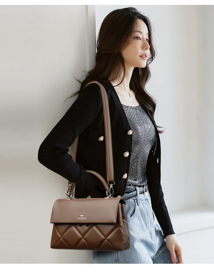 Women's Soft Leather Crossbody Handbag