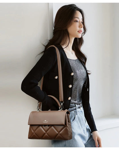 Women's Soft Leather Crossbody Handbag