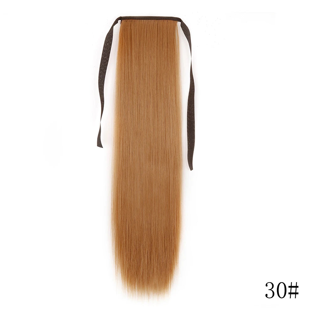 Long Straight Clip-in Ponytail Hair Extension Black
