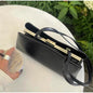 Luxury Pu Leather Shoulder Bag with Magnetic Clip