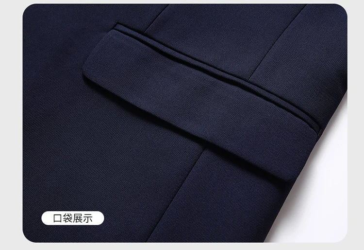 Men's Solid Color Blazer Jacket for Business and Weddings