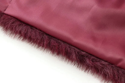 Women's Faux Fur Round Neck Short Jacket