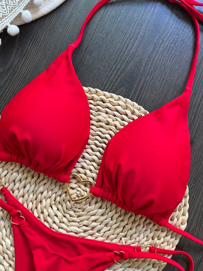 RUOTONSEPT Solid Color Bikini Set Women's Swimwear