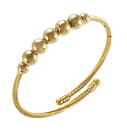 Classic Gold Plated Stainless Steel Cuff Bracelet