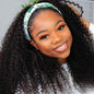Curly Headband Wig Human Hair Kinky Curly 250 Density