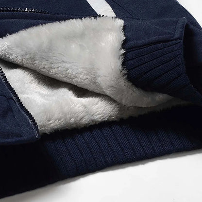 Men's Thick Fleece Hooded Winter Jacket