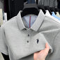 Men's Short Sleeve Cotton Polo Shirt with Embroidery