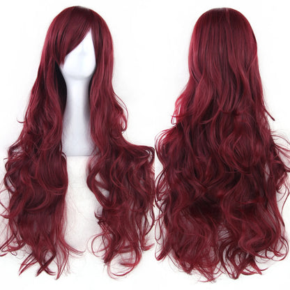Soowee Curly Long Green Synthetic Hair Wig for Women