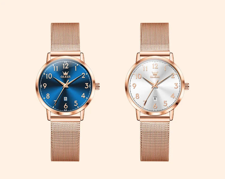 OLEVS 5653 Women's Rose Gold Quartz Watch