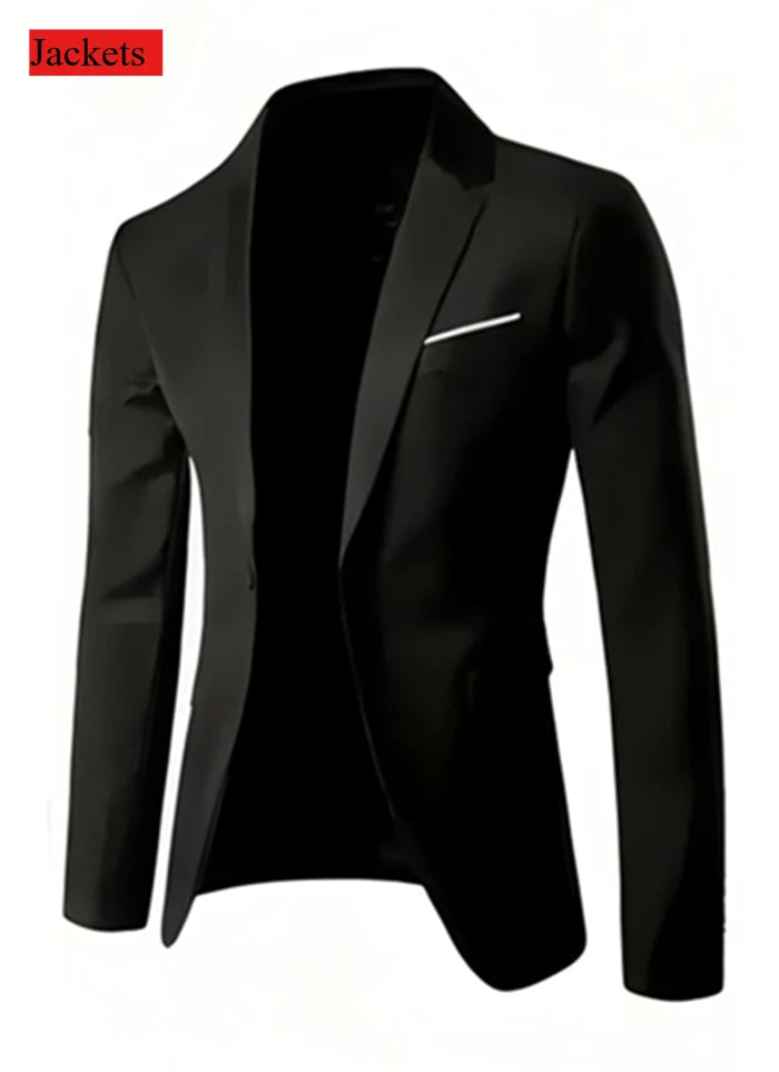 Slim Fit Black Tuxedo Suit Set for Men