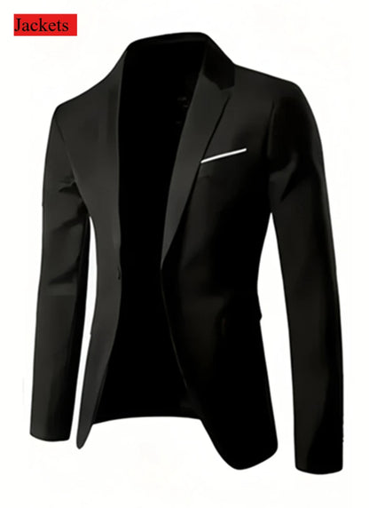 Slim Fit Black Tuxedo Suit Set for Men