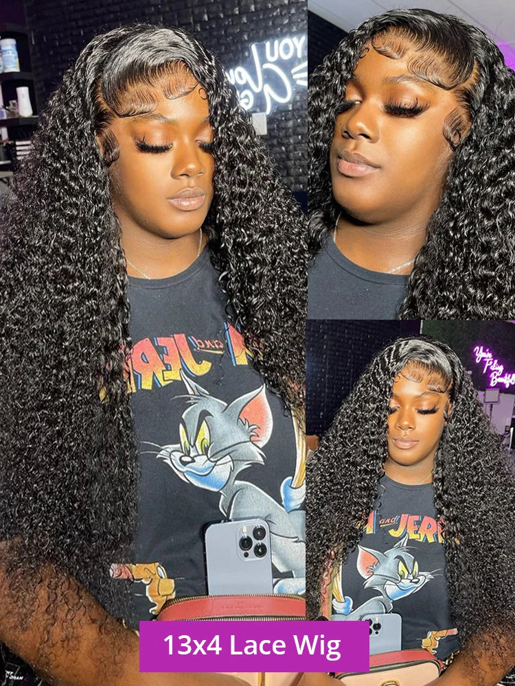 40 Inch 13x6 Deep Wave Lace Frontal Wig Human Hair