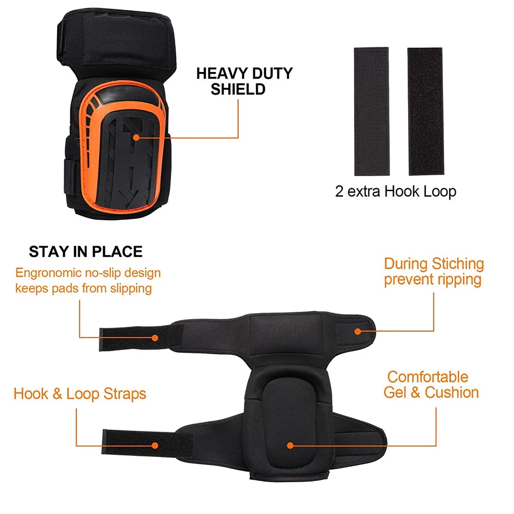 Heavy Duty EVA Foam Knee Pads with Gel Cushion
