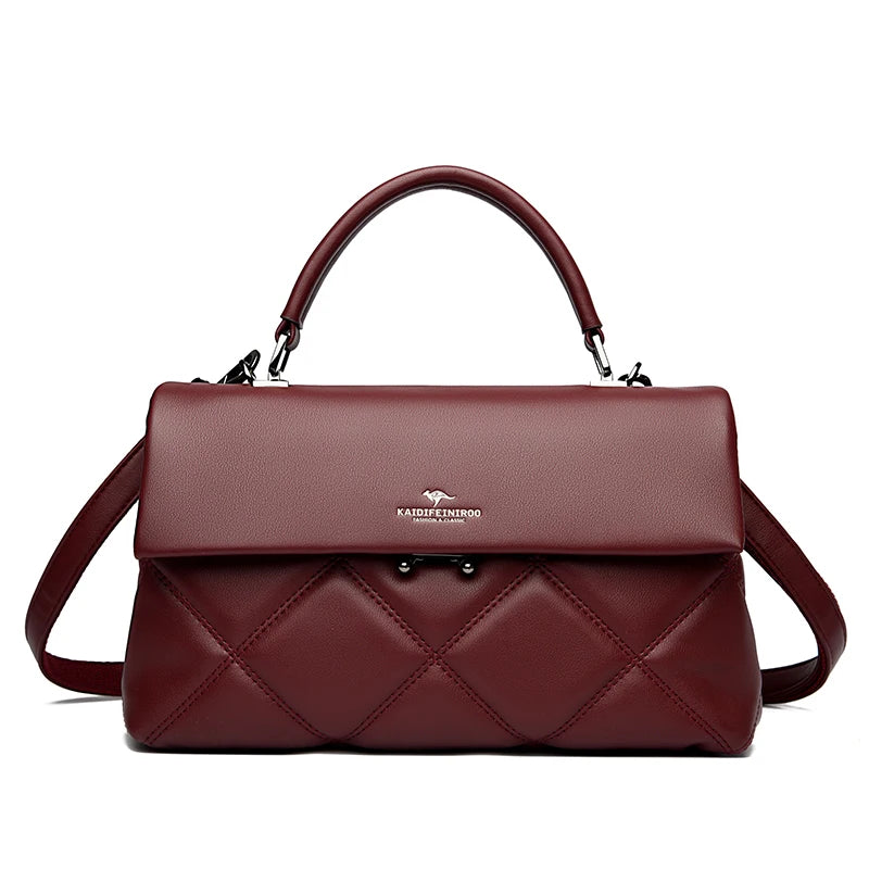 Women's Soft Leather Crossbody Handbag