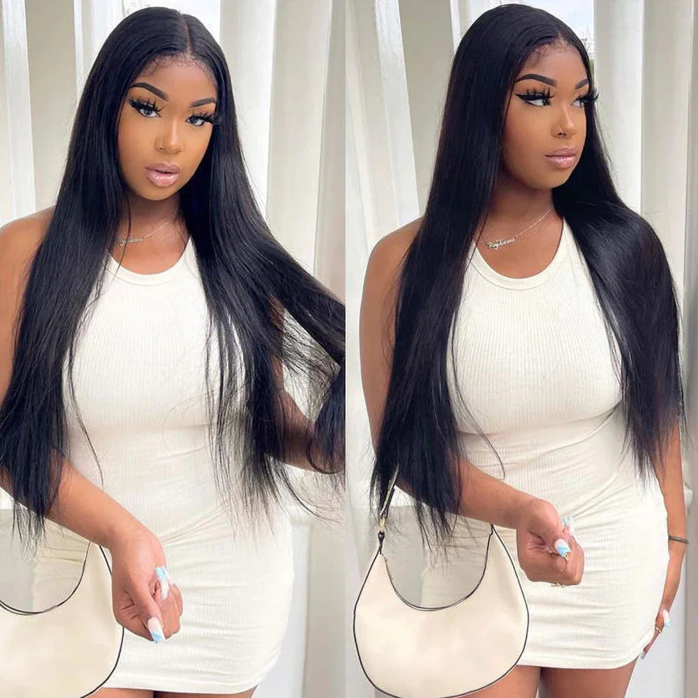 Hd Lace Frontal Wig 30 Inch Bone Straight Human Hair