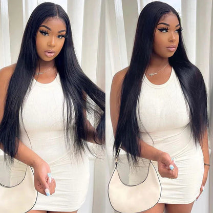 Hd Lace Frontal Wig 30 Inch Bone Straight Human Hair
