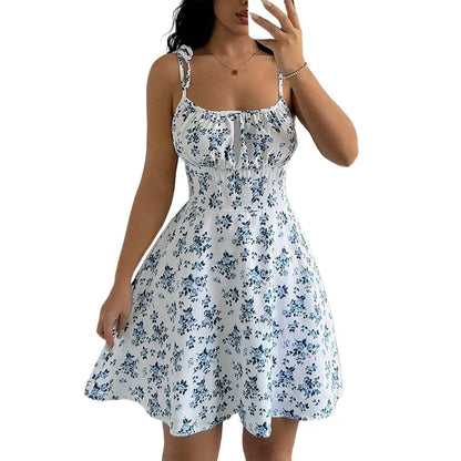 Women's Floral Spaghetti Strap Beach Dress