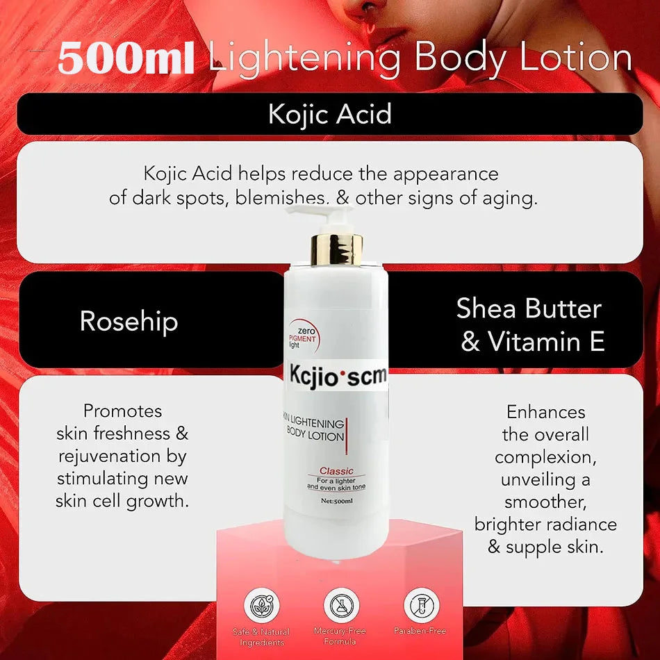 Kojic Acid Brightening Body Cream – 500ml