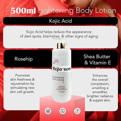 Kojic Acid Brightening Body Cream – 500ml